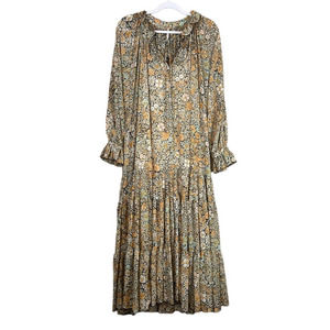 Free People Feeling Groovy Maxi Dress Black Combo Floral Size Small